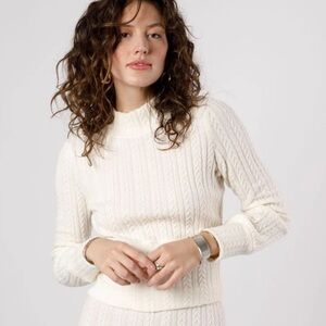 Band of the Free Raquel Ivory Ribbed Knit Pullover Size Medium